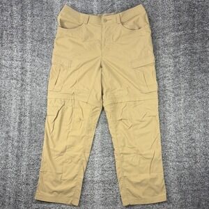 REI Co-Op Mens 40W 32L (Actual 37Wx‎ 30L) Tan Cargo Convertible Zip Off Pants